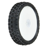 Proline 1/10 Wedge Squared 2.2" 2WD Z3 Buggy Tires, White Wheel Mounted (2) RB7, B6, B6D - PR8230-13